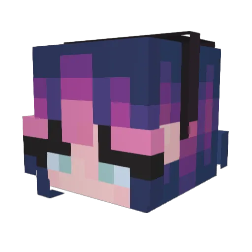 huskygeese Minecraft avatar head, 3D render