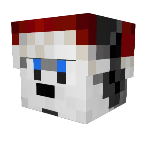 huskynico Minecraft avatar head, 3D render