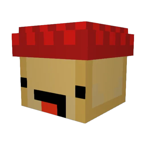 huskytater Minecraft avatar head, 3D render