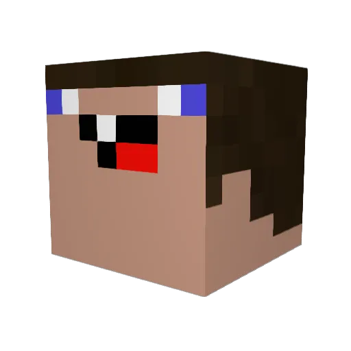 husmo Minecraft avatar head, 3D render
