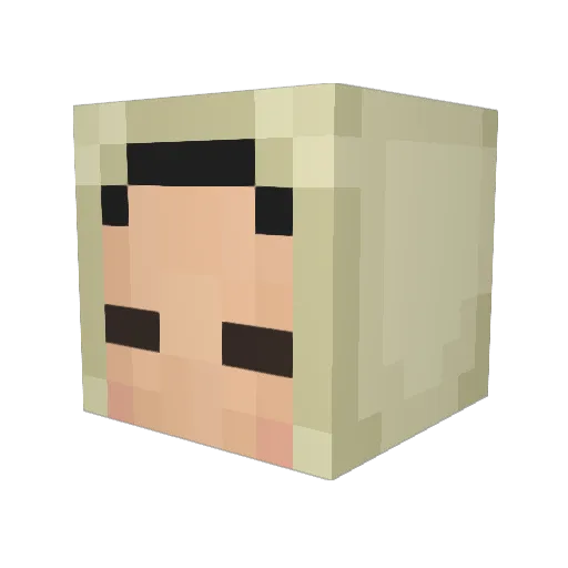 husnaa Minecraft avatar head, 3D render