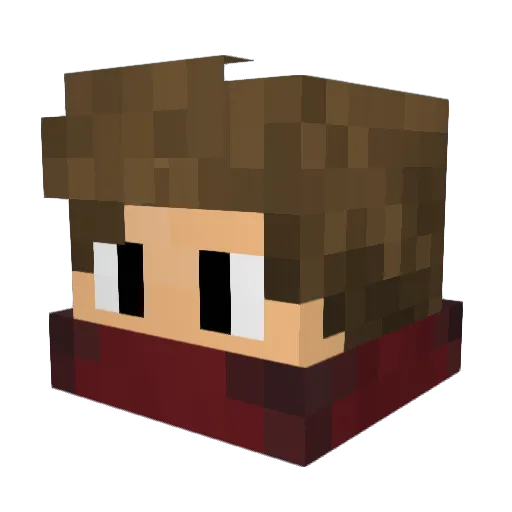 huss__ Minecraft avatar head, 3D render