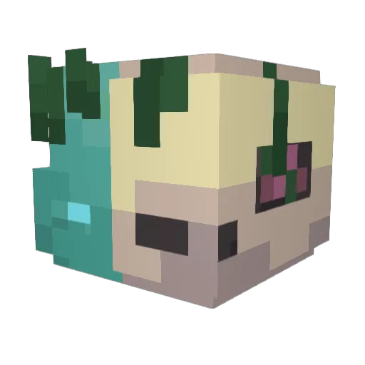 hussaincraft Minecraft avatar head, 3D render
