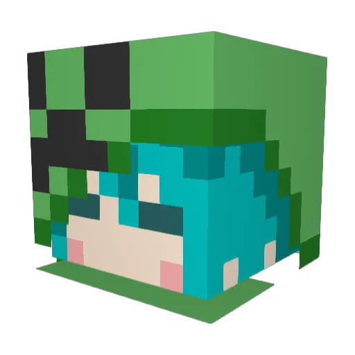 husuke1173 Minecraft avatar head, 3D render