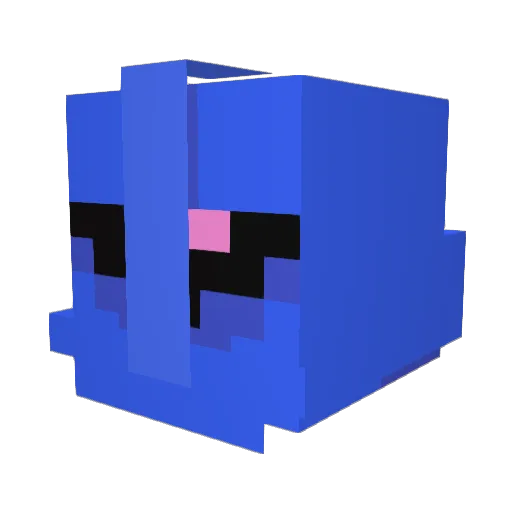 hutagun Minecraft avatar head, 3D render