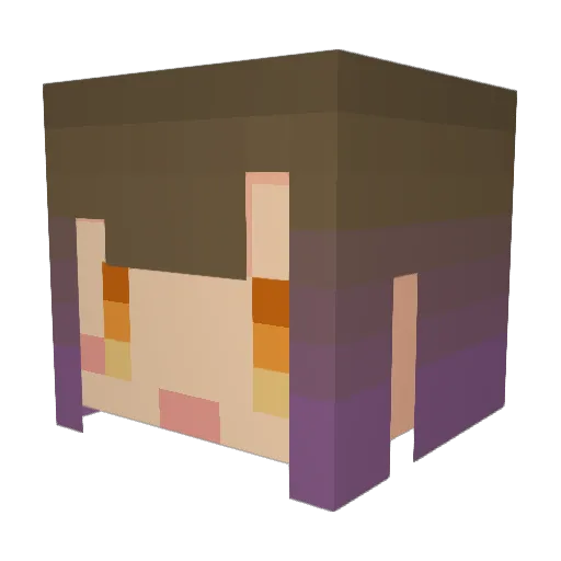 hutoya Minecraft avatar head, 3D render