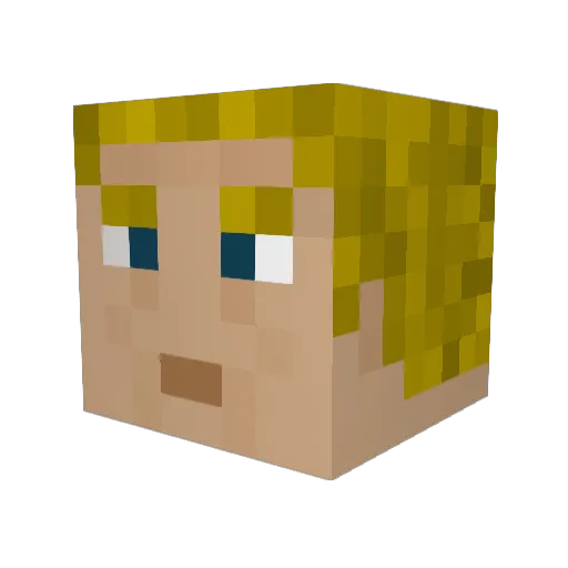hutton007 Minecraft avatar head, 3D render