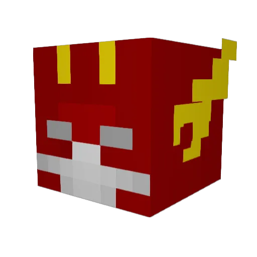 huuhh Minecraft avatar head, 3D render