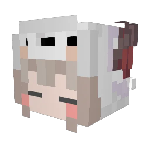 huuka25 Minecraft avatar head, 3D render