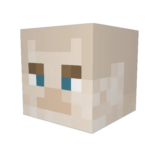 huumekasvi Minecraft avatar head, 3D render
