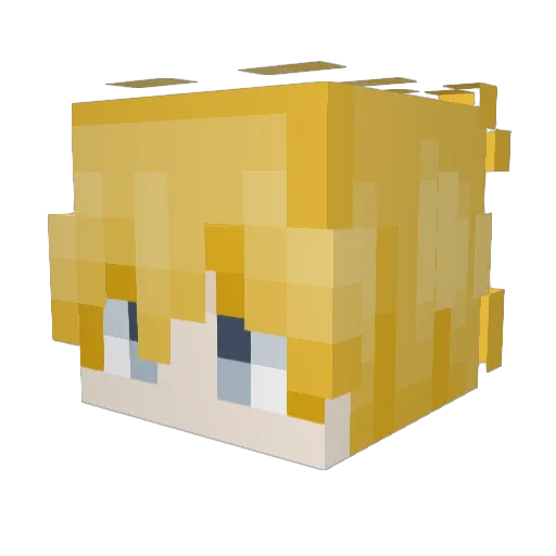 huuuh Minecraft avatar head, 3D render