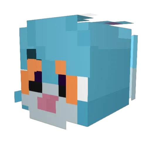 huvo Minecraft avatar head, 3D render