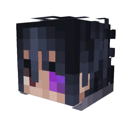 huwuda Minecraft avatar head, 3D render