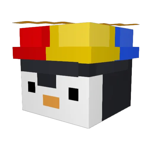 huylonq Minecraft avatar head, 3D render
