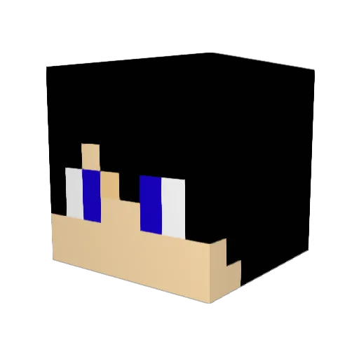 huyphamkc Minecraft avatar head, 3D render