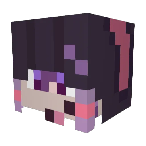 huyuyanagi Minecraft avatar head, 3D render