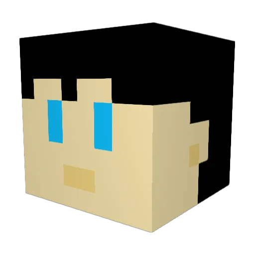 huyvominh Minecraft avatar head, 3D render
