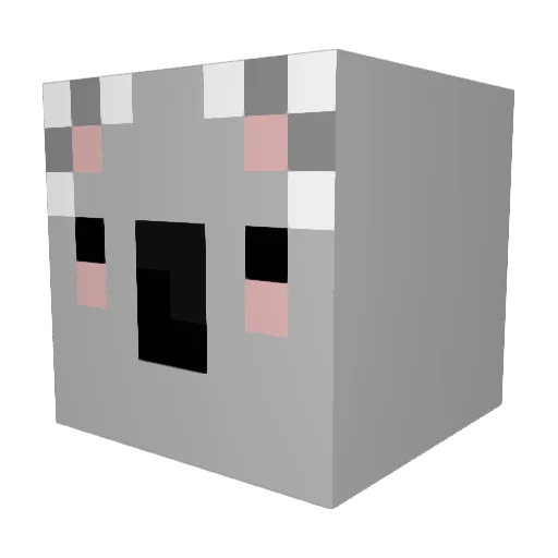 huzhongj Minecraft avatar head, 3D render