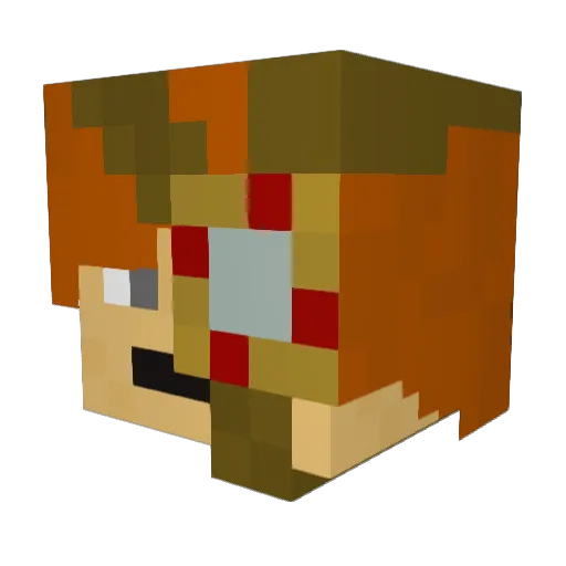 hvidkaer Minecraft avatar head, 3D render