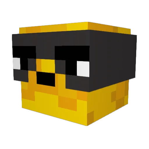 hvitost Minecraft avatar head, 3D render