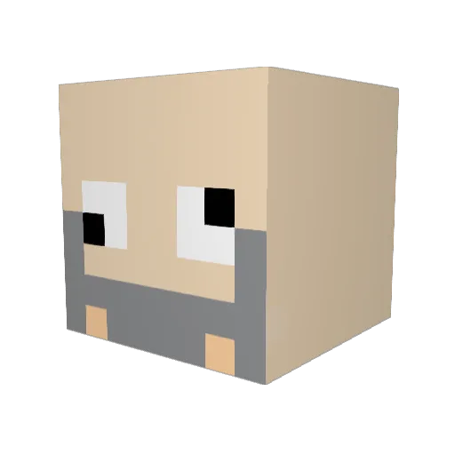 hvkMorroz Minecraft avatar head, 3D render