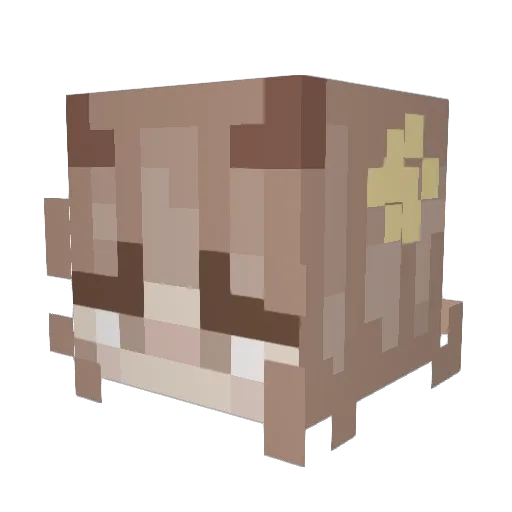 hvlm Minecraft avatar head, 3D render