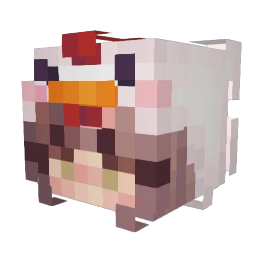 hvmt Minecraft avatar head, 3D render