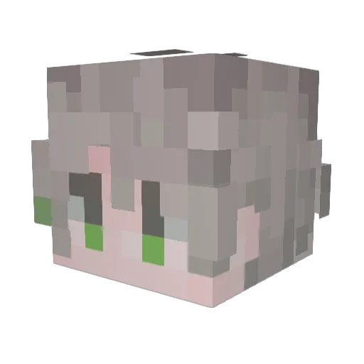 hvuk Minecraft avatar head, 3D render