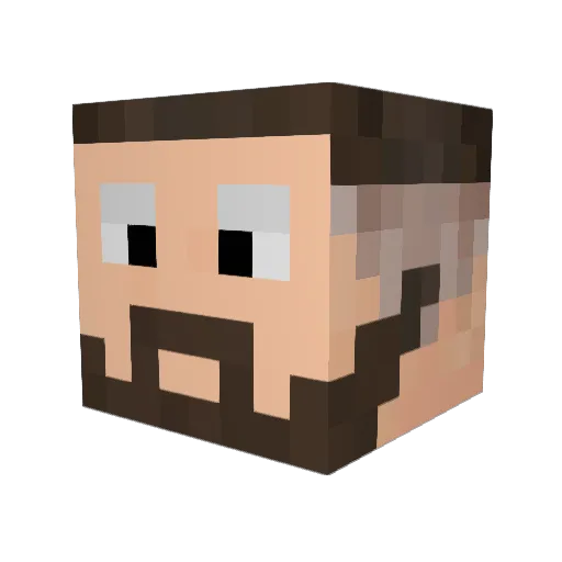 hwahing Minecraft avatar head, 3D render
