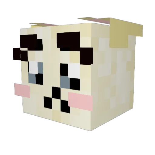 hwanxk Minecraft avatar head, 3D render