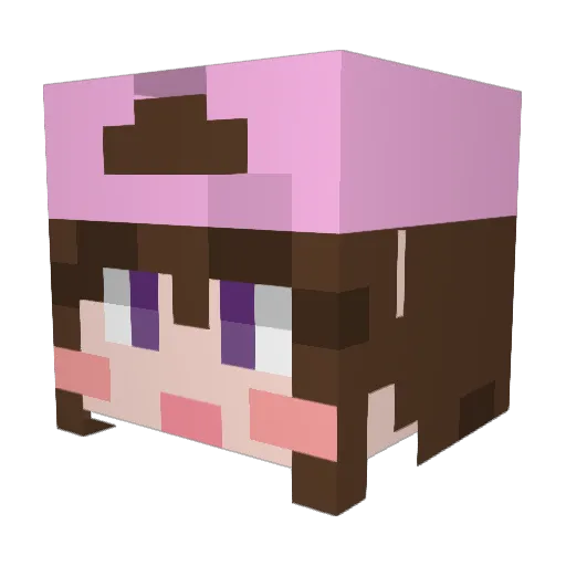 hwasevin Minecraft avatar head, 3D render