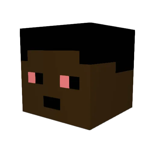 hwast Minecraft avatar head, 3D render