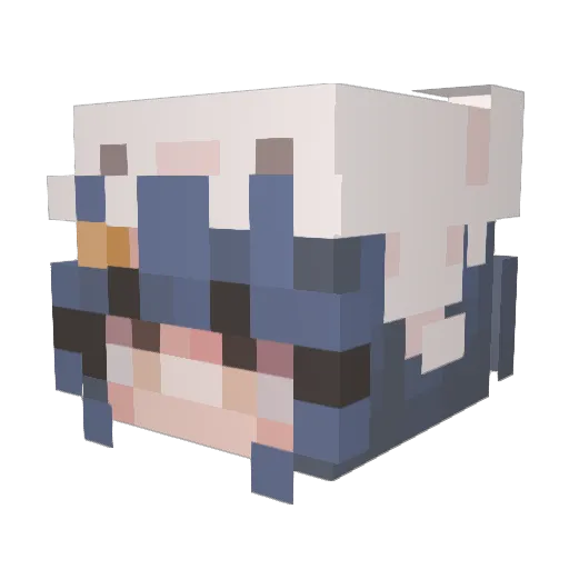 hwayeong2 Minecraft avatar head, 3D render
