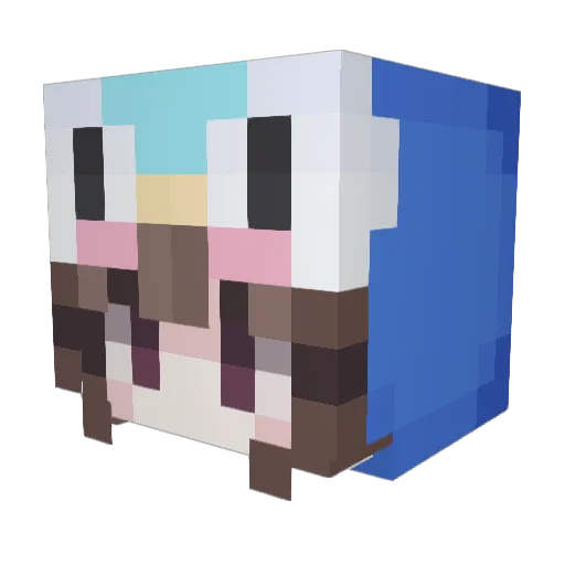 hwayu02 Minecraft avatar head, 3D render