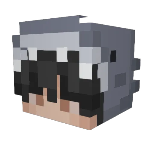 hweeh Minecraft avatar head, 3D render