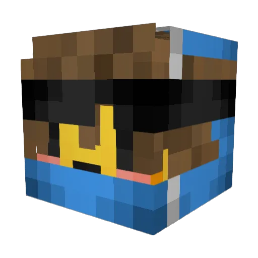 hwehil Minecraft avatar head, 3D render