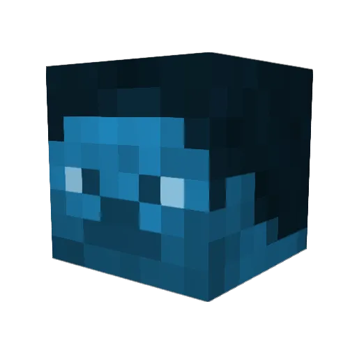 hwred Minecraft avatar head, 3D render