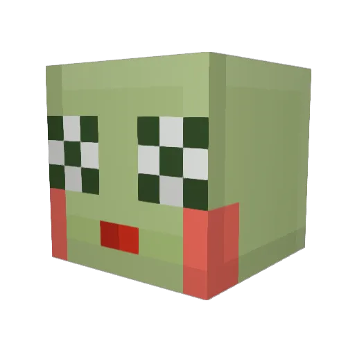 hxhfh Minecraft avatar head, 3D render
