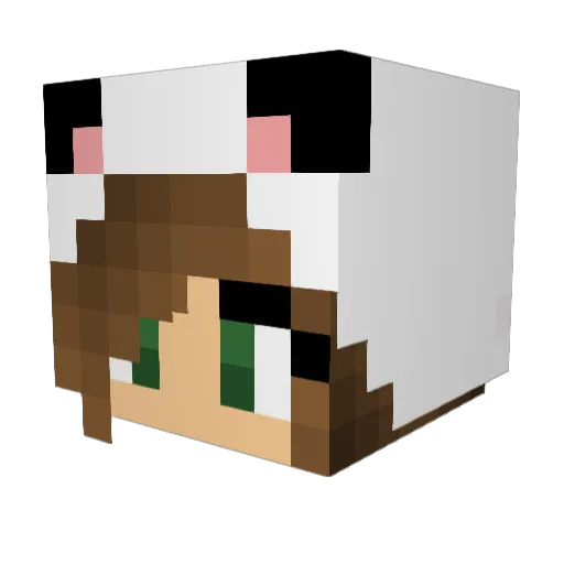 hxlena Minecraft avatar head, 3D render
