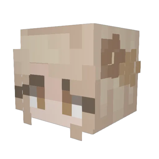 hxneyx Minecraft avatar head, 3D render