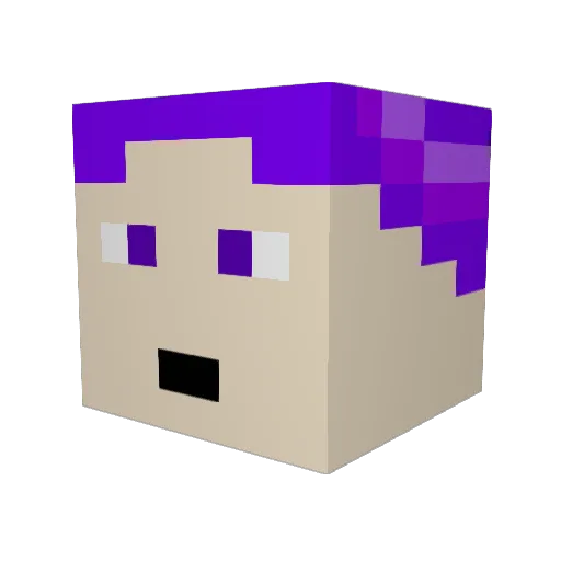hxrryjava Minecraft avatar head, 3D render