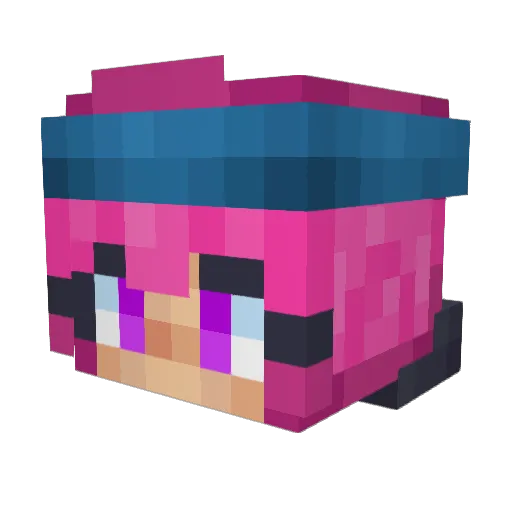 hxruko Minecraft avatar head, 3D render