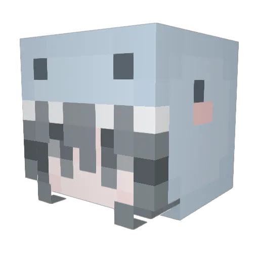 hxunny Minecraft avatar head, 3D render
