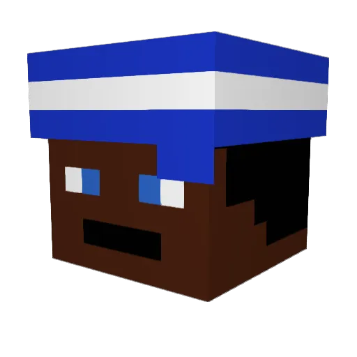hy14 Minecraft avatar head, 3D render