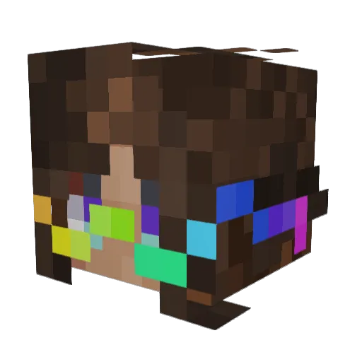 hyacinthusz Minecraft avatar head, 3D render