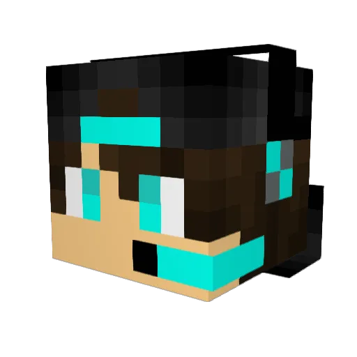 hyan_87 Minecraft avatar head, 3D render