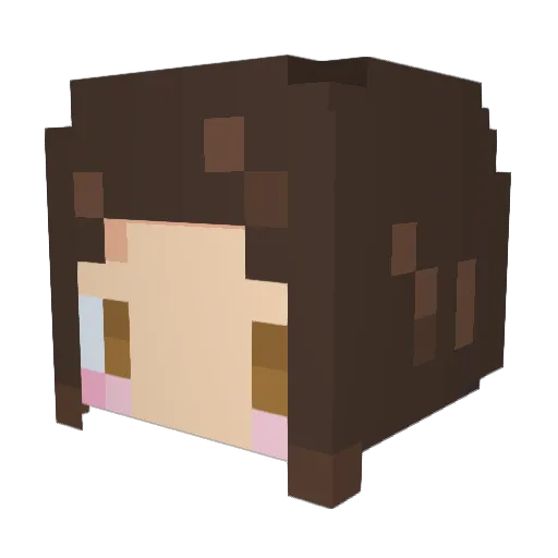 hyattaku Minecraft avatar head, 3D render