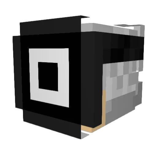 hybr1d__ Minecraft avatar head, 3D render