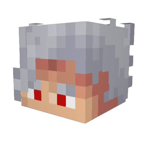 hybrid_llam Minecraft avatar head, 3D render