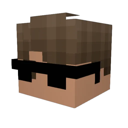 hydane Minecraft avatar head, 3D render